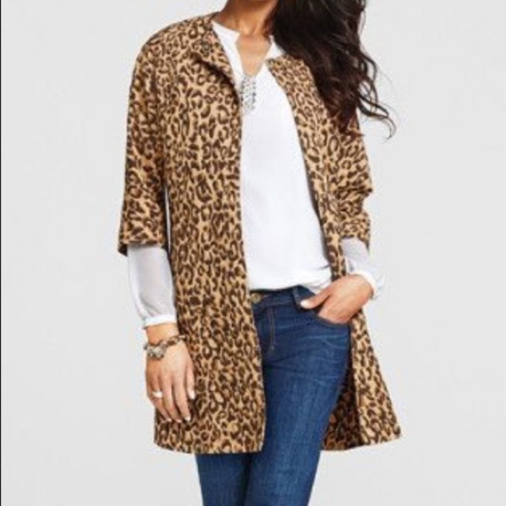 Cabi Leopard Duster jacket XL